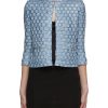 Clothing * | St. John Tendy Style Crewneck Quarter Sleeve Sequin Embellished Tweed Jacket