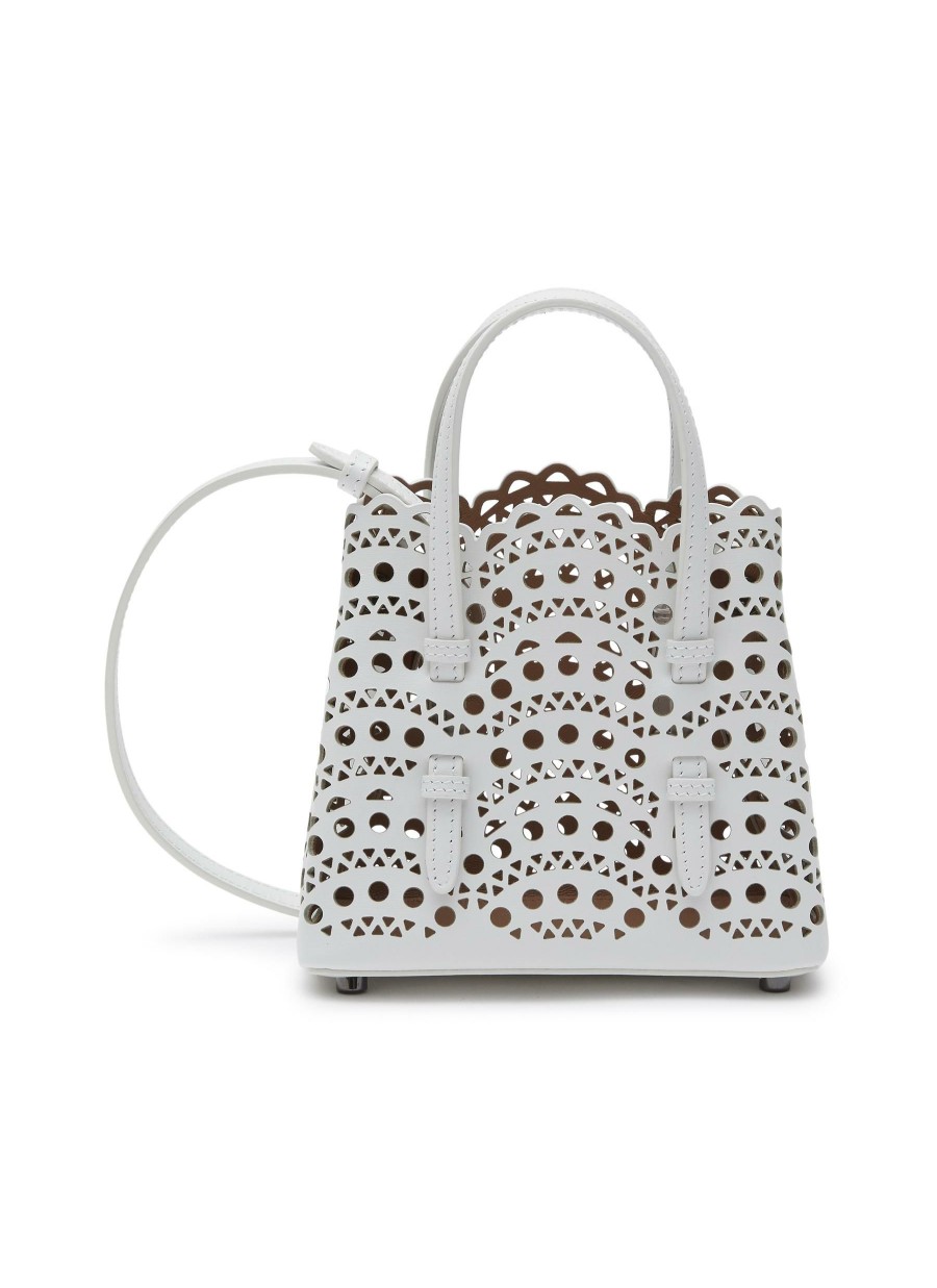 Bags * | Alaia Shop 'Mina' 16 Vienne Perforated Calfskin Leather Tote Bag