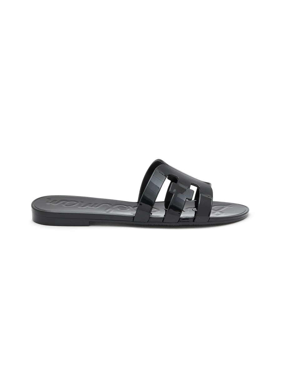 Shoes * | Sam Edelman Crazy Deals 'Bay Jelly' Logo Cut Out Slides