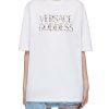 Clothing * | Premium Stud Embellished 'Versace Goddess' Slogan Short Sleeve T-Shirt