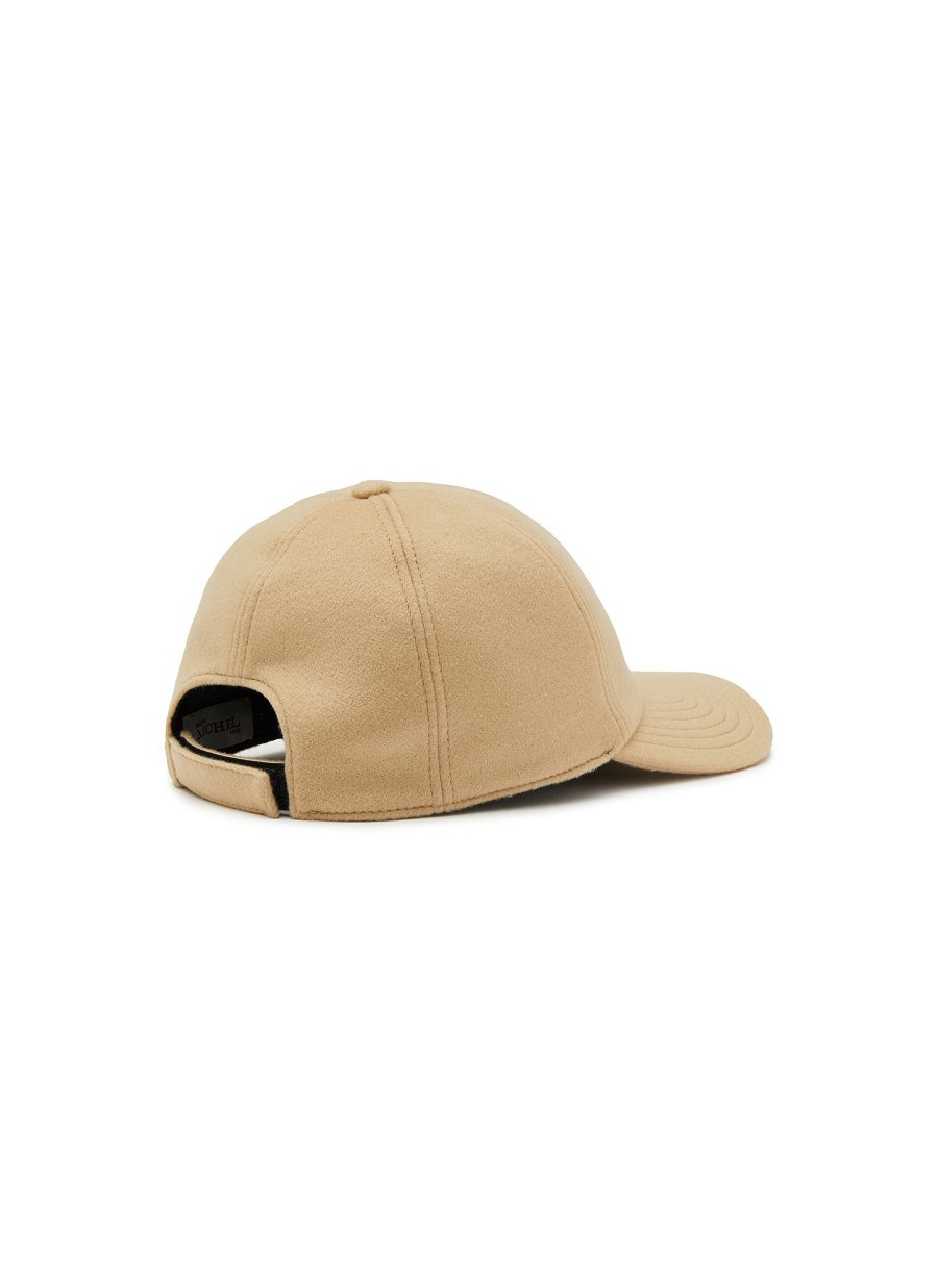 Accessories * | Maison Michel Fashion 'Tiger' Round Logo Plaque Cashmere Blend Cap