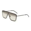 Accessories * | Saint Laurent Good Quality Grey Lens Metal Square Frame Sunglasses