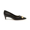 Shoes * | Sergio Rossi Premium 45 Branded Plaque Leather Pumps