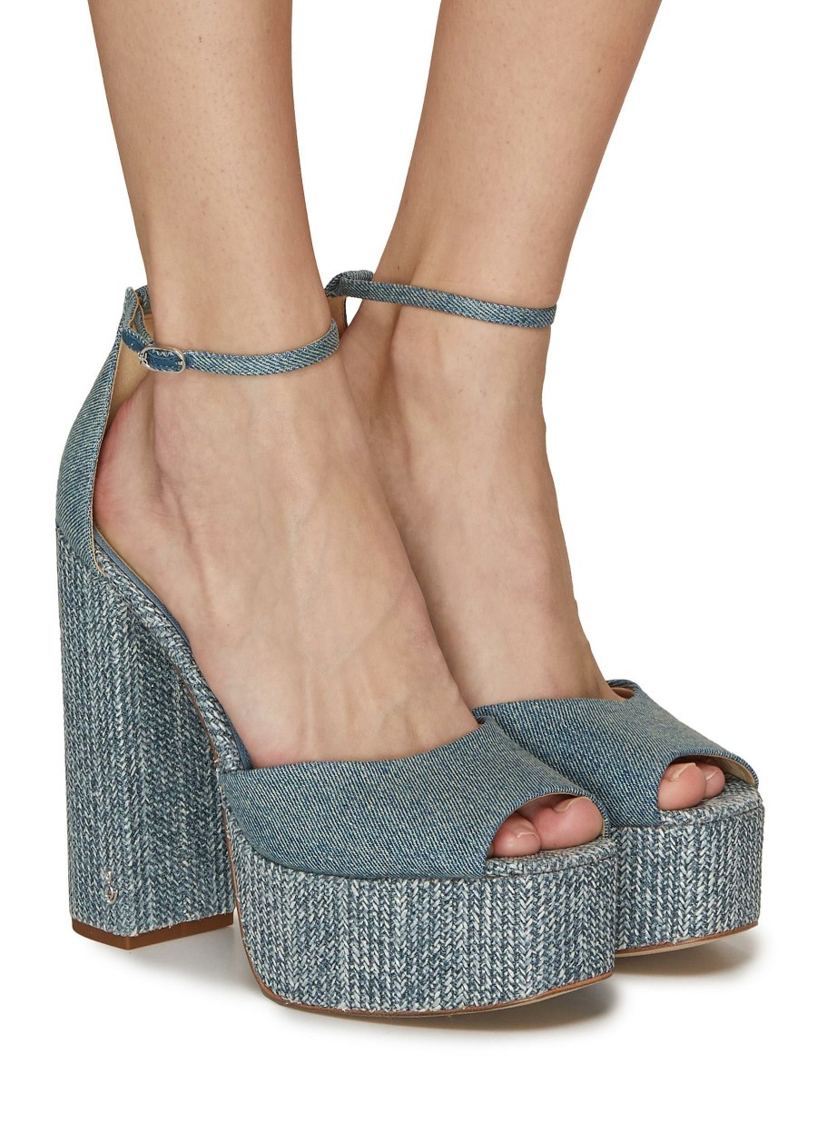 Shoes * | Sam Edelman Excellent Quality 'Kori' 110 Single Band Linen Platform Sandals