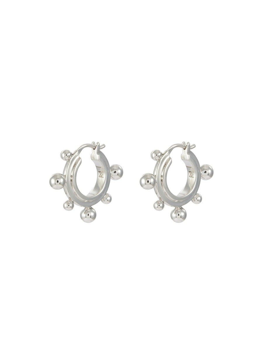 Accessories * | Missoma Premium 'Spheres' Small Sphere Hoop Sterling Silver Earrings