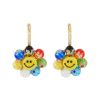 Accessories * | Venessa Arizaga Best Sale 'Mini Happy Flower' Gold Plated Brass Glass Ceramic Bead Rhinestone Drop Earrings