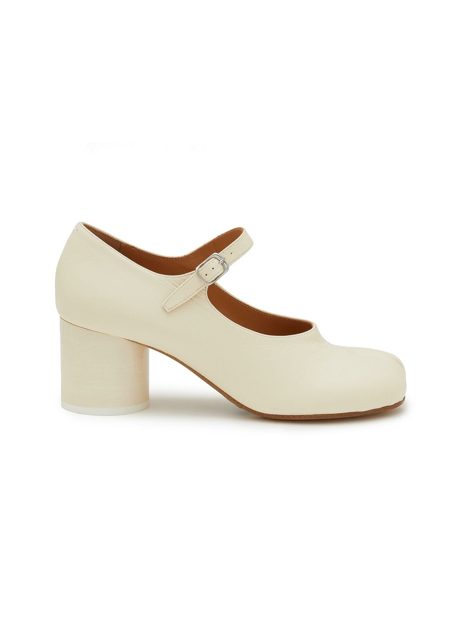 Shoes * | Maison Margiela Free Delivery 'Tabi' 60 Leather Split Toe Pumps