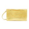 Bags * | Maria Oliver Clearance 'Sofia' Caiman Leather Flapped Clutch