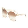 Accessories * | Linda Farrow Closeout Sale 'Astra' Acetate Cateye Frame Mocha Gradient Lens