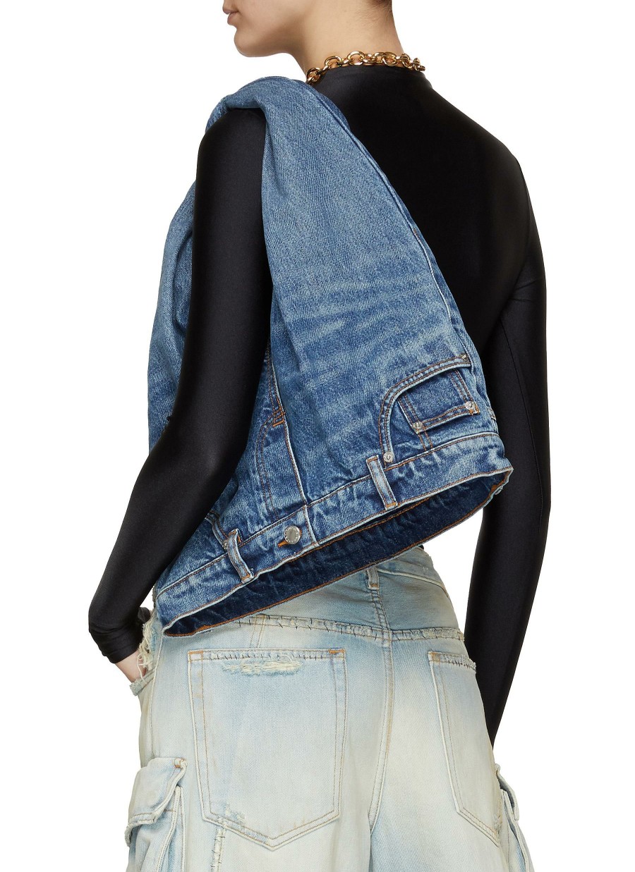 Bags * | Alexander Wang Quick Delivery Small Washed 5 Pocket Jeans Hobo Bag