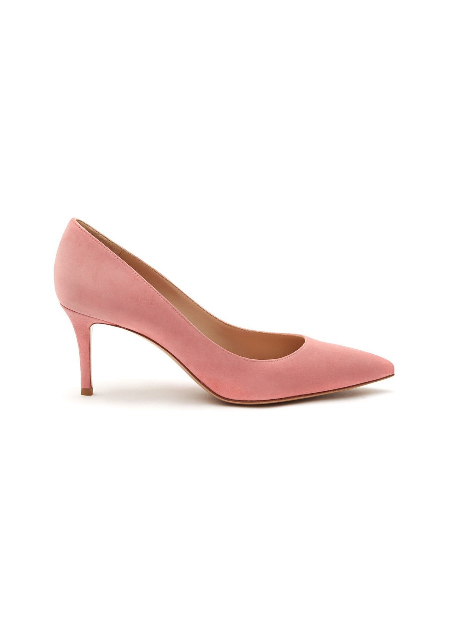 Shoes * | Gianvito Rossi Discount 'Gianvito' 70 Suede Point Toe Pumps