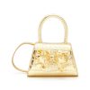 Bags * | Self-Portrait Flash Sale Micro 'Bow' Croc Embossed Leather Crossbody Bag