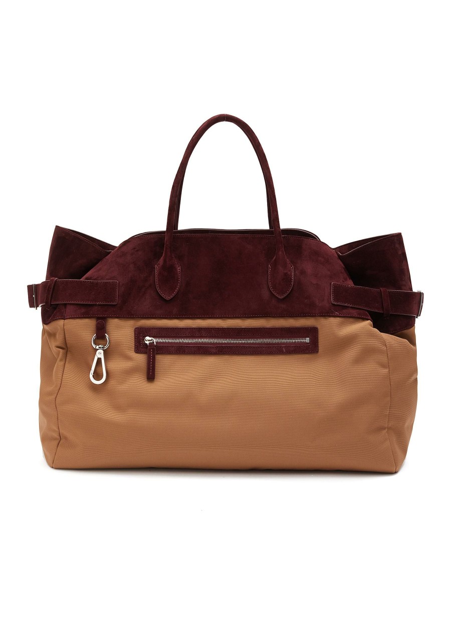 Bags * | The Row Best Sellers 'Margaux 17' Inside-Out Nylon Suede Satchel