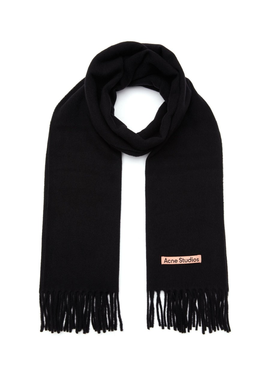 Accessories * | Acne Studios Hot Sale Wool Fringed Scarf