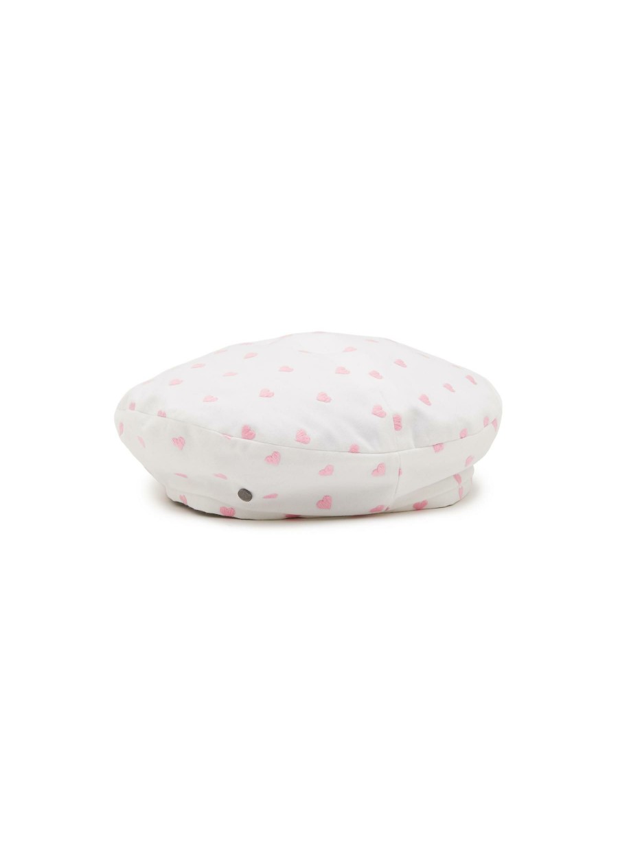 Accessories * | Maison Michel Quick Delivery 'Billy' Heart Embroidery Beret