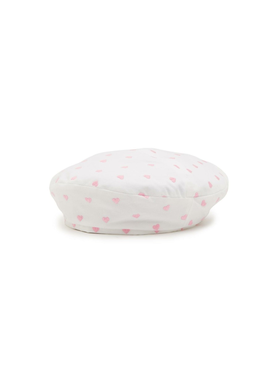 Accessories * | Maison Michel Quick Delivery 'Billy' Heart Embroidery Beret