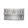 Bags * | Suzette Outlet Small 'Leon' Brooch Python Leather Clutch