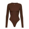 Clothing * | Skims Free Delivery 'Fits Everybody' Long Sleeve Crew Neck Bodysuit