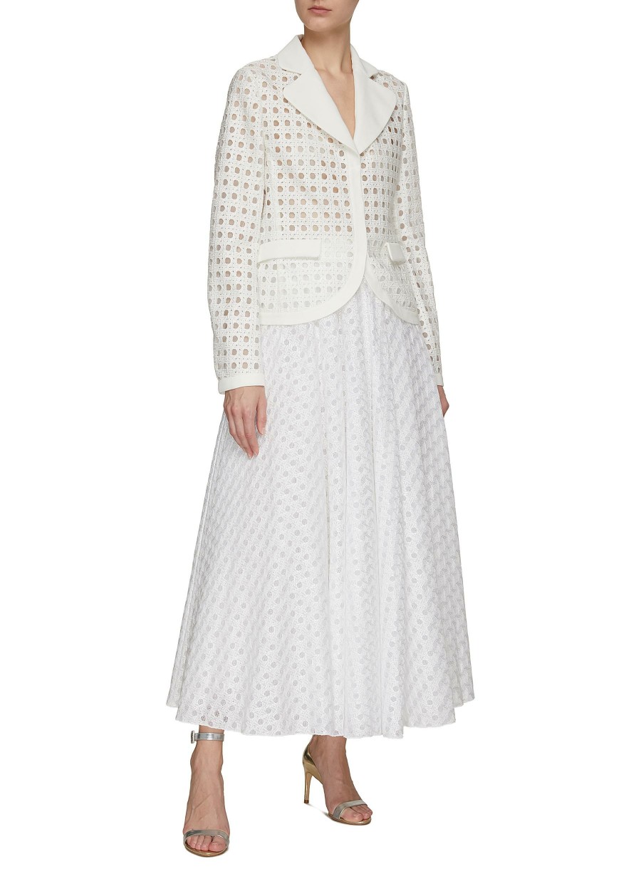 Clothing * | Giambattista Valli Outlet Long Sleeve Treillage Macrame Jacket