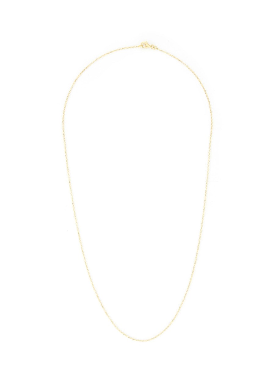 Accessories * | Eyem Flash Sale 18K Gold Plated Sterling Silver Classic Cable Link Chain Necklace 50Cm