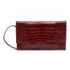 Bags * | Maria Oliver Clearance 'Sofia' Caiman Leather Flapped Clutch