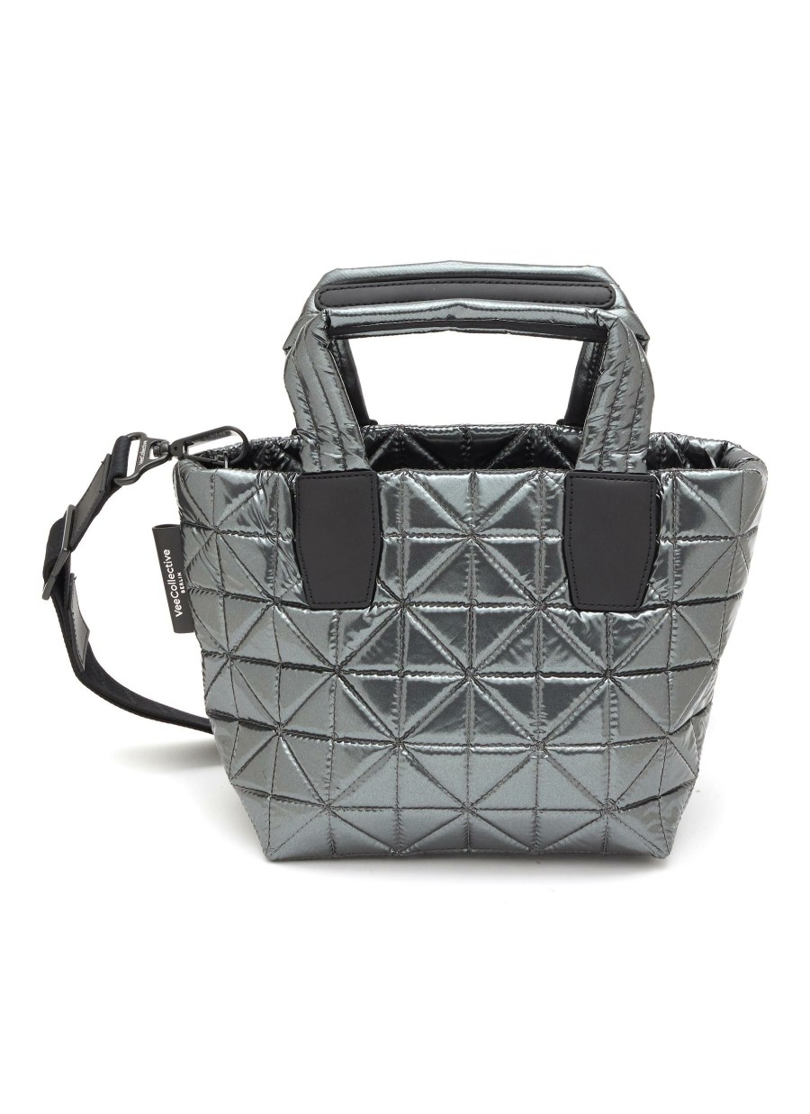 Bags * | Veecollective Outlet Mini 'Vee' Quilted Nylon Tote Bag