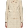 Clothing * | Dunst Quick Delivery Gold Toned Button Shirt Collar Tweed Jacket