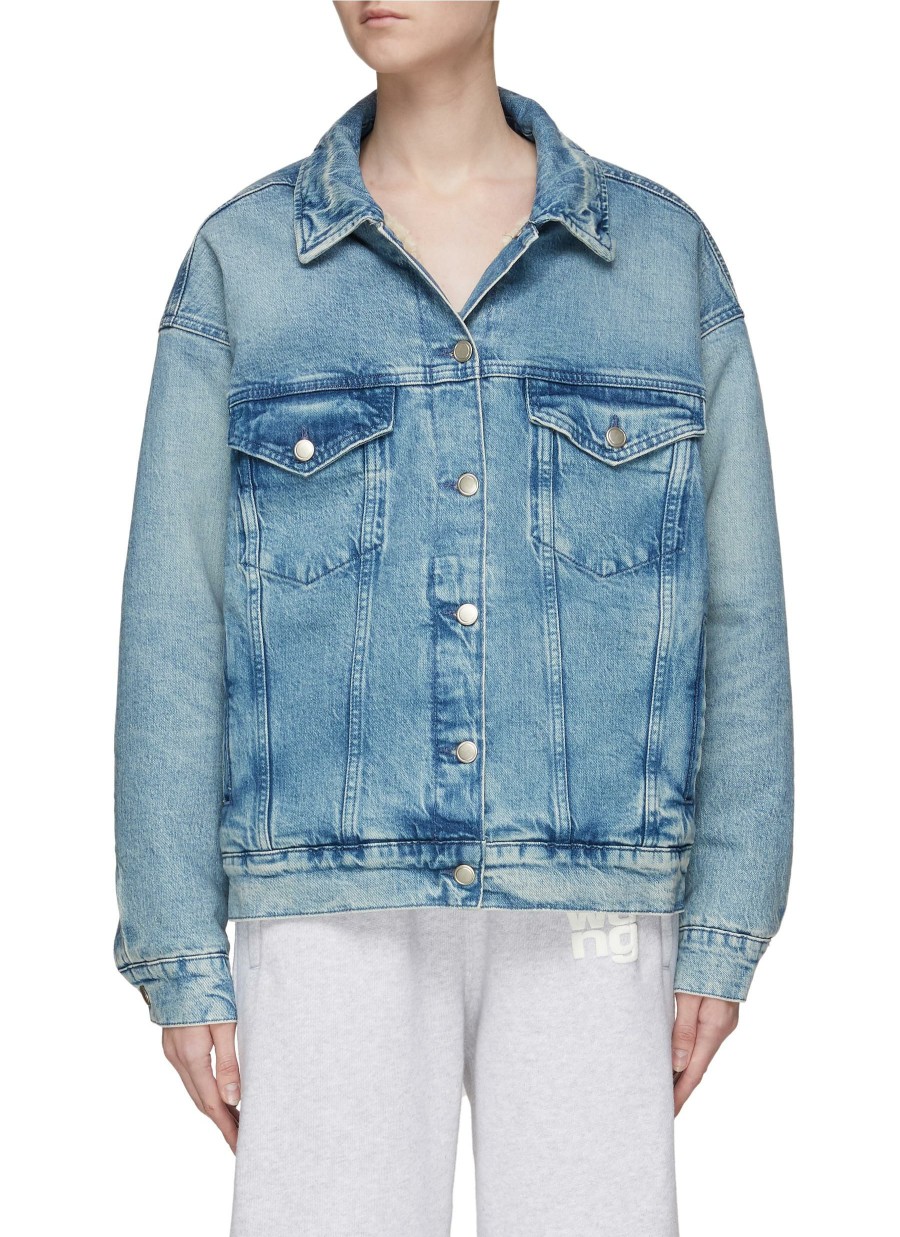 Clothing * | Good American Clearance Oversize Denim Trucker Jacket