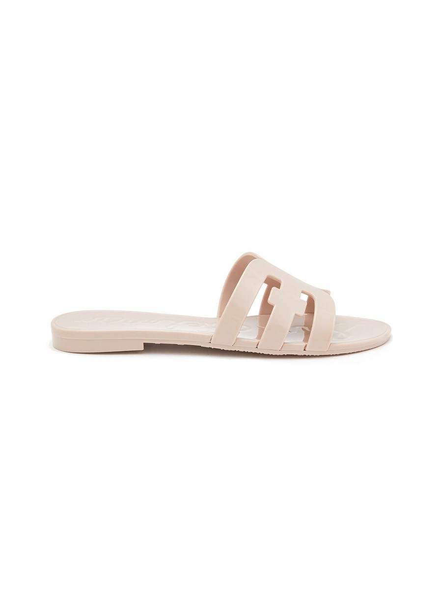 Shoes * | Sam Edelman Good Quality 'Bay Jelly' Logo Cut Out Slides