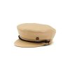 Accessories * | Maison Michel Flash Sale 'Abby' Contrasting Cord Cashmere Blend Baker Boy Cap