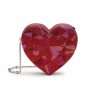 Bags * | Judith Leiber Clearance Ruby Heart Crystal Chain Clutch