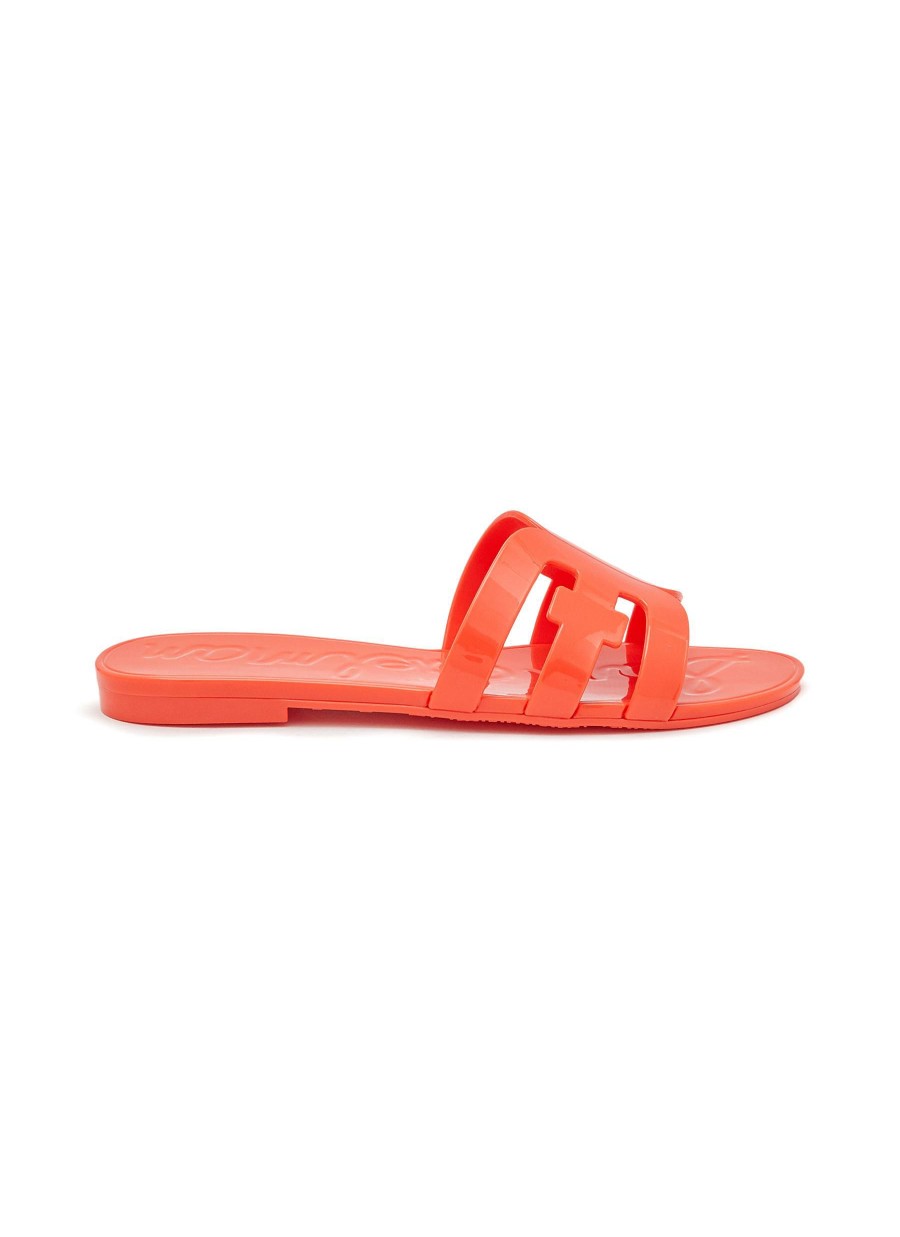 Shoes * | Sam Edelman Tendy Style 'Bay Jelly' Logo Cut Out Slides