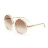 Accessories * | Linda Farrow Clearance 'Nova' Acetate Round Frame Mocha Gradient Lens