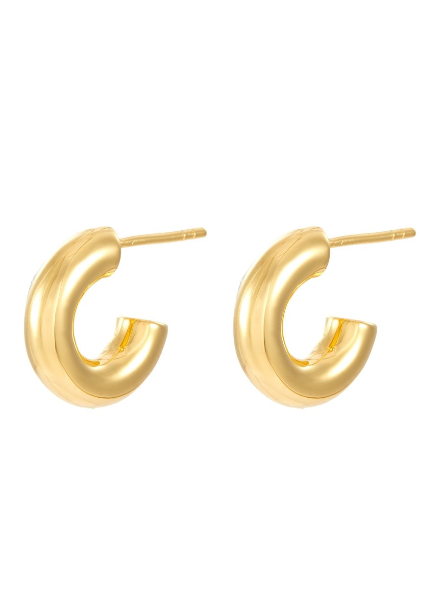 Accessories * | Missoma Quick Delivery 18K Gold Plated Mini Chubby Hoop Earrings