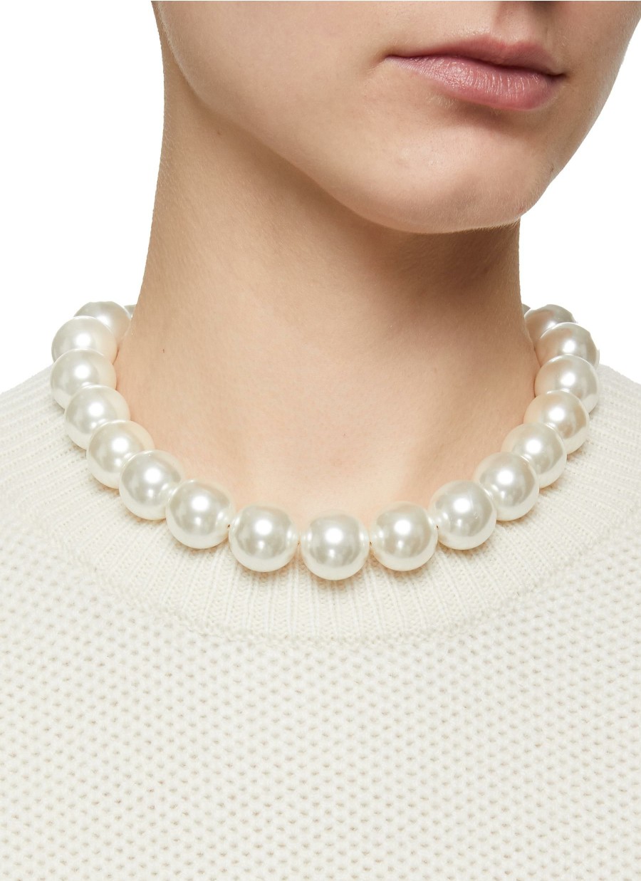 Accessories * | Completedworks Outlet Sale 14K Platinum Plated Silver Freshwater Pearl Necklace