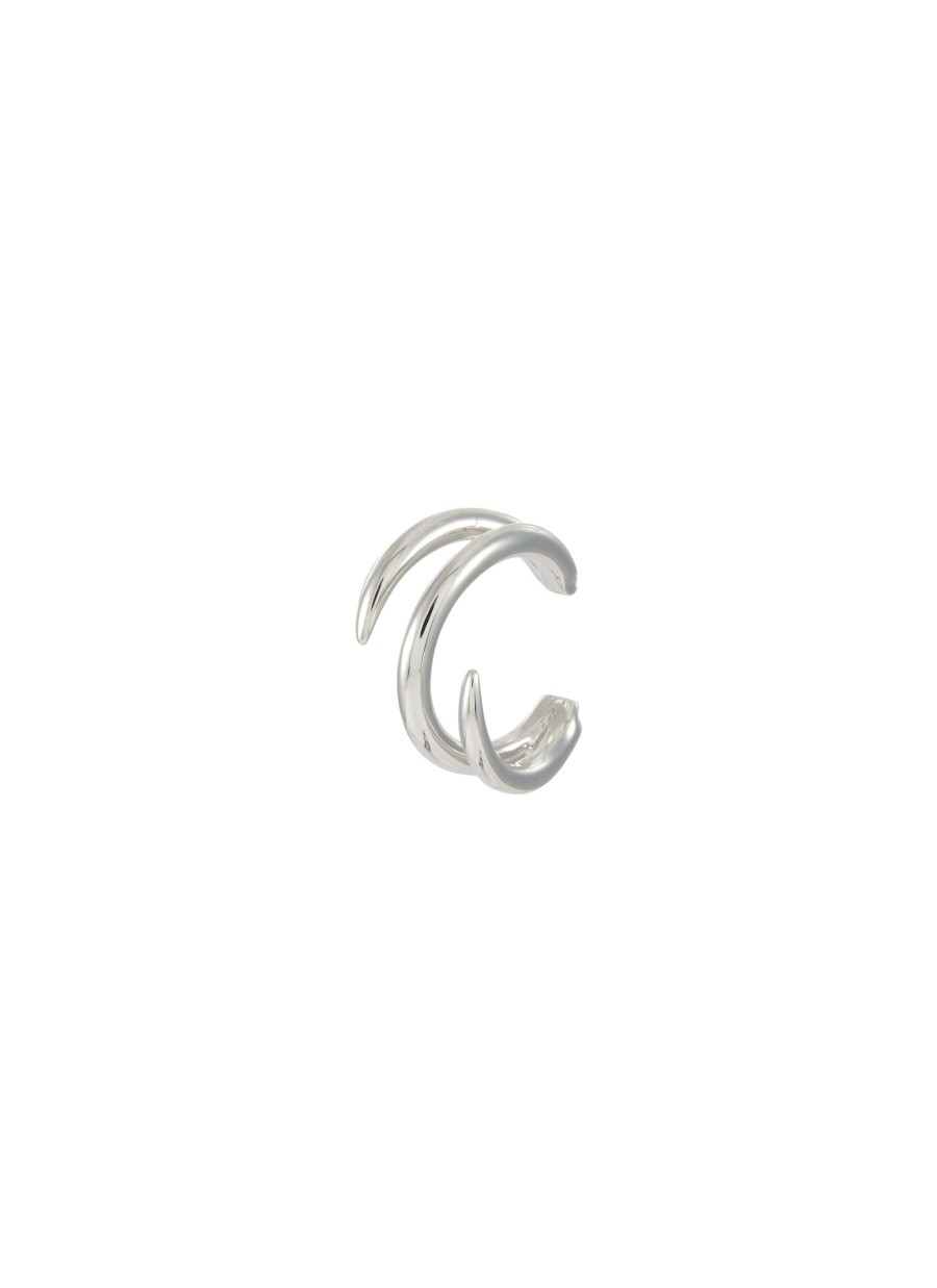 Accessories * | Missoma Discount 'Claw' Lacuna Rhodium Plated Sterling Silver Ear Cuff