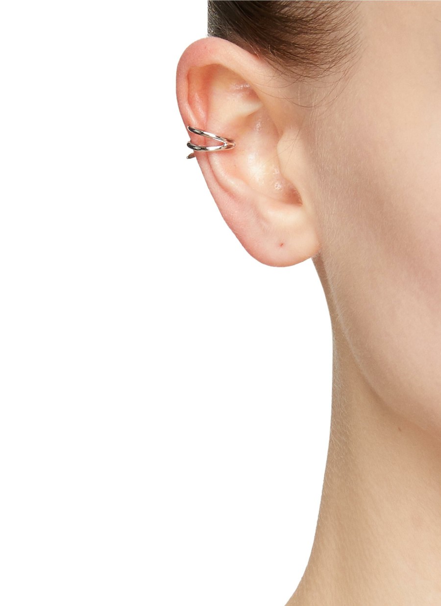 Accessories * | Missoma Discount 'Claw' Lacuna Rhodium Plated Sterling Silver Ear Cuff