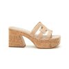 Shoes * | Sam Edelman Best Sellers 'Dev' 85 Double E Leather Cork Platform Sandals