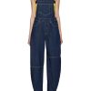 Clothing * | Ganni Free Delivery Contrast Stitching Washed Denim Overall