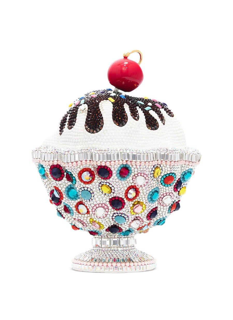 Bags * | Judith Leiber Best Sellers Stone Embellished Ice Cream Sundae Clutch