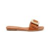 Shoes * | Rodo Outlet Sale 'Bonnie' Wicker Buckle Leather Slides