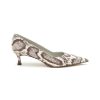 Shoes * | Equil Excellent Quality 'Roma' 45 Snakeskin Print Leather Point Toe Pumps