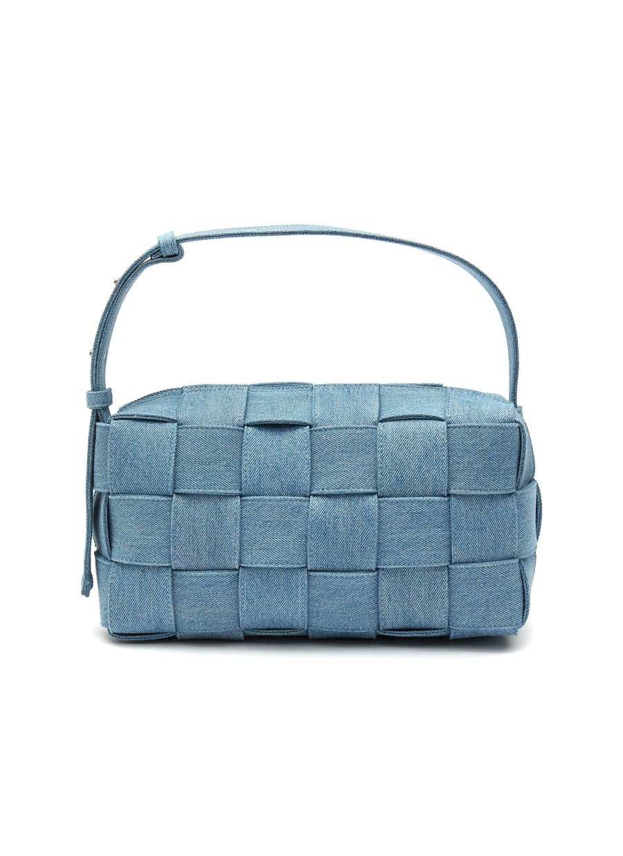 Bags * | Bottega Veneta Best Sale 'Cassette' Intreccio Denim Camera Bag