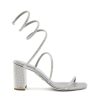 Shoes * | Rene Caovilla Discount 'Cleo' 80 Strass Embellished Satin Heeled Sandals