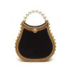 Bags * | Mae Cassidy Best Sale 'Nimmi' Pearl Top Handle Velvet Bag