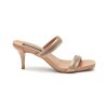 Shoes * | Pedro Garcia Clearance 'Cataleya' Round Toe Double Padded Crystal Band Satin Sandals