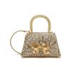 Bags * | Self-Portrait Free Delivery Mini 'Bow Envelope' Boucle Crossbody Bag