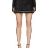 Clothing * | Versace Quick Delivery Stud Embellished Frayed Edge Lurex Tweed Mini Skirt