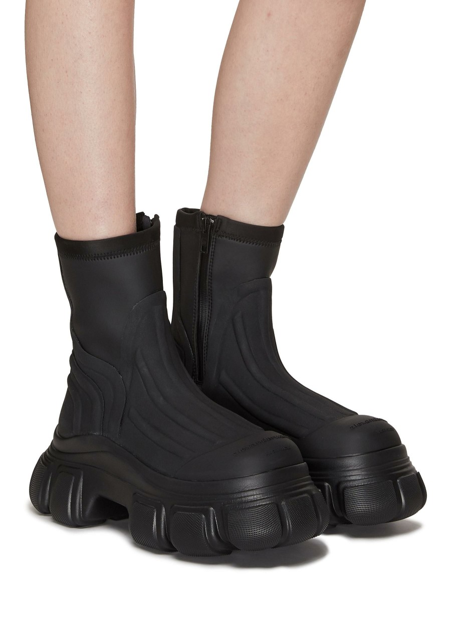 Shoes * | Alexander Wang Crazy Deals 'Stormy' Rugged Platform Sole Ankle Boots