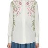 Clothing * | Giambattista Valli Hot Sale 'Willow' Long Sleeve Floral Pattern Poplin Shirt